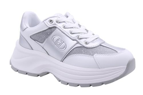 Baskets casual femme cuir blanc Liu Jo Eva sneakers urbaines