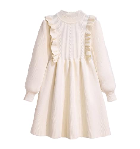 Image of Geeda Girl Winter Long Sweater Dress Woolen Knitted Dress