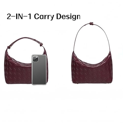 Bolso pequeño tejido vegano de mujer moderno miniatura 2