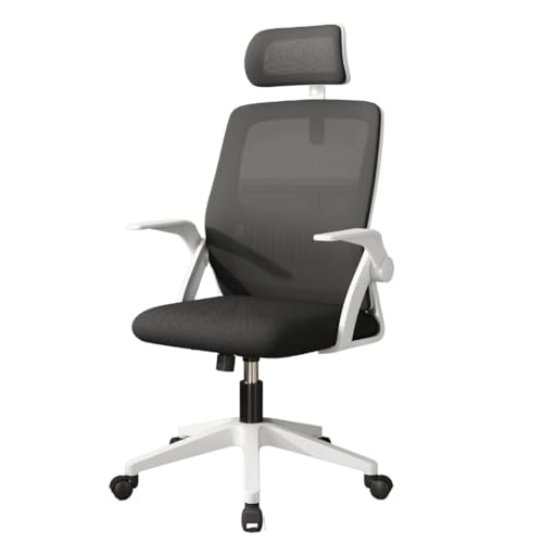 Max Star - Silla de Oficina Blanca Escritorio Ergonómica Giratoria, Altura Regulable, Respaldo y Asiento Transpirable, Hogar, Reuniones, Gaming, Oficina, Resistente hasta 150Kg