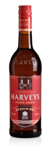 HARVEYS AMONTILLADO MEDIUM DRY - Vino de Jerez, Vino de Licor con 17,5% Volumen de Alcohol - Botella 75 cl