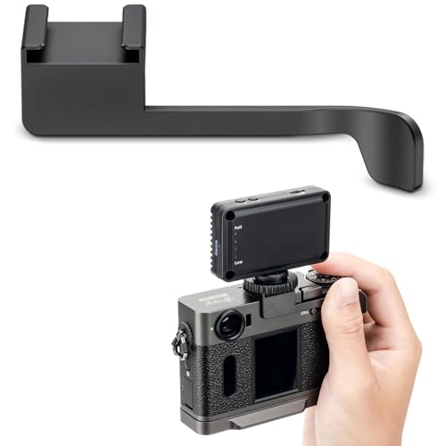 Image of X Half Thumb Up Grip Hot Shoe Thumb Rest for Fujifilm Xhalf Thumb-Dark Gray | Aluminum Alloy Thumb Grip Holder, with Built-in Cold Shoe Mount, Not Affect The Use of XHalf Camera Dial