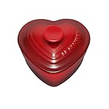 Le Creuset Stoneware Heart Ramekin with Cover, Red