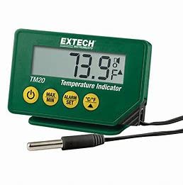 Waterproof Temperature Indicator Range -40 F to 158 F -40 C to 70 C for Laboratories, Clean rooms, Freezer, Storage areas, Shipping crates, Warehouses | Model Extech TM20