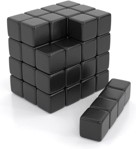 Jawa Aimant Cube 5mm - 50 Aimants Néodyme Extra Fort - Premium Magnetic Cube - Aimants pour Tableau Blanc et réfrigérateur - Cube magnétique pour la Maison...