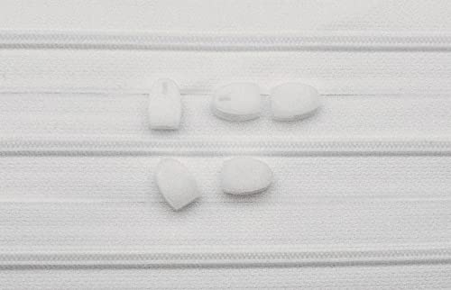 Großhandel für Schneiderbedarf 5 m Zip Continuous White Including 5 Special Sliders for Bedding 4 mm Spiral Chain