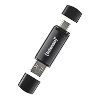 Intenso Flex Line USB-Stick, 32 GB - Dual USB-Stick 3.2 Gen 1x1 mit USB-C & USB-A für OTG-fähige Smartphone, Tablet, Laptop & PC, 70 MB/s, Schwarz