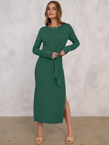 Image of ANRABESS Women's Fall Long Sleeve Casual Maxi Dress