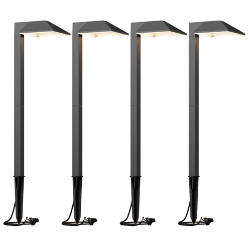 VENUS MANUFACTURING 12V Outdoor Low Voltage Landscape Pathway Lighting Kits 0.6Watt LED Yard Corded...