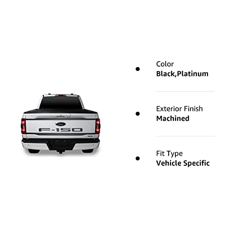 Putco Ford F-150 Tailgate Lettering Kit - Black Platinum - Fits Ford F150 2021-2023 #TOP4