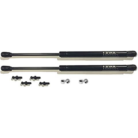 2 Truck Upfitters 16" Gas Props (15.7" Extended, 9.4" Compressed, 45 pounds of Pressure ea) for are, ATC, Snugtop, Leer Camper Shell/Truck Cap Rear Door. Measurement Required! Incl 4 Ball mounts! Cover