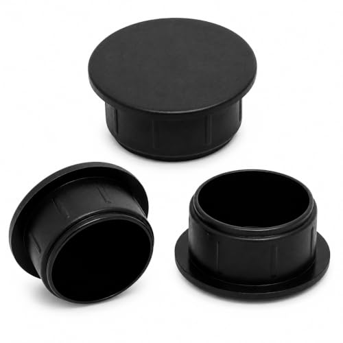 Image of (Pack of 40) Jet Black Plastic Hole Plugs 0.83 inch x 0.67 inch (21 x 17 mm), Drill Hole Cover Caps, Furniture Hole Plug, Screw Hole Plugs