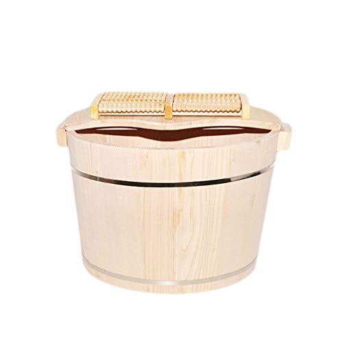 Tina de madera para pies para masaje y remojo