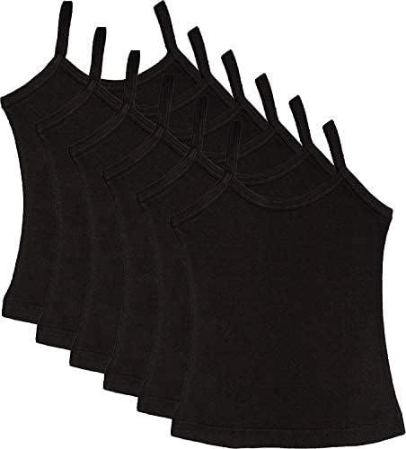 OK INTERPRISES Women's Regular Fit Cotton Camisole Slip Pack of 6 Black-picture-15
