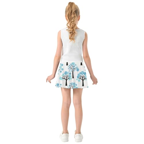 Girls' Shorts Athletic Skorts Trees Branches Tennis Skirts Toddler Cheer Cheer Skirt 3t4