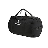 FILIOS Heavy Duty Canvas Duffle Bag For Men and Women - All Purpose Tactical Canvas Army Style Military Duffel Bag, With Full Length Zipper For Outdoors, Travel, Gym & Storage (Black, Extra Large 48" x 20")