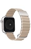 【AriRi】アップルウォッチ バンド マグネットPUレザー アップルウォッチ10/9/8/7/6/5/4/3/2/1 全機種対応 38/40/41/42/44/45/46/49mm 全サイズ対応 (マッシュルーム/スターライトバックル, 42mm(Series 3/2/1)/44mm/45mm/46mm/49mm)