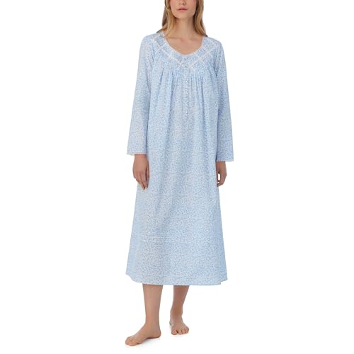 Image of Eileen West 100% Cotton Long Sleeve 50 inch Nightgowns for Women