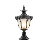 Luminaire de poteau au design classique : un design de lanterne classique ajoute une touche de style traditionnel et de nombreux personnages classiques à n'importe quel extérieur. Idéal comme éclairage de pilier, de pilier, de dessus de poteau et d'éclairage extérieur de lampadaire.