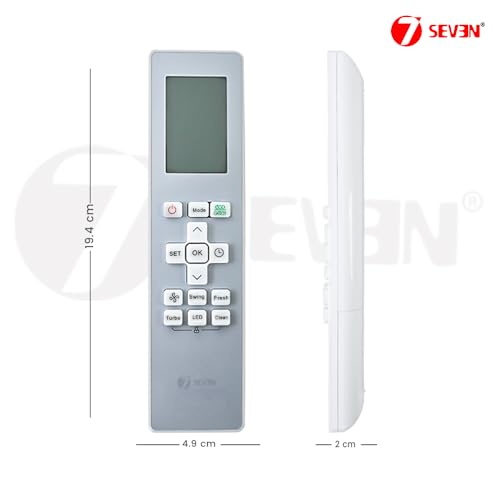 Image of 7SEVEN Compatible of Blue Star Ac Remote Original RG10Y1(F) /BGEF RG10A /BGEFU1 RG10A10B2S /BGEF RG10A2B2S /BGEFU1 RG10A2B2S /BGCEF Model 257 Ensure to Match with Genuine Remotes Replicate Exactly