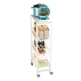Photo Gallery carrello portaoggetti sottile con 3-5 ripiani estraibili per dispensa da cucina e piccoli spazi, carrello mobile (30 x 45 x 117 cm) – perfetto per la casa nization Photo Gallery carrello portaoggetti sottile con 3-5 ripiani estraibili per dispensa da cucina e piccoli spazi, carrello mobile (30 x 45 x 117 cm) – perfetto per la casa nization