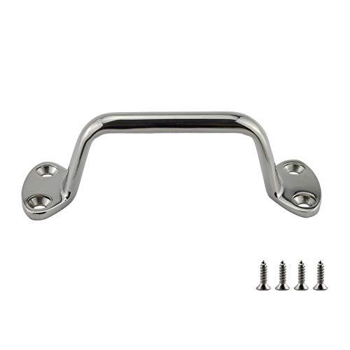 Keehui Marine Grade Heavy Duty316 Stainless Steel150Mm(6") Grab Handle With 4 Holes Included Screws #TOP17