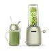 200W Automatic Juicer- Household Automatic Fruit and Vegetable Blender Multifunctional Mini Juice Squeezing Cup Retro Green BPA Free
