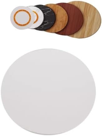 30" Lazy Susan Turntable - Round Solid Wood Dining Table Rotating Tray, Black Marble Finish, Perfect for Home Kitchen & Entertaining, 75cm/30in