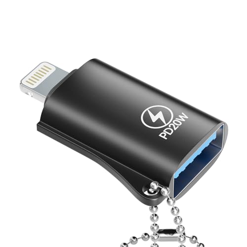 AGEEMY Lightning to USB Adapter for iPhone, Phone OTG Flash Dongle for Camera Lightning Male to USB Female iPhone OTG Adaptor Support Hubs, Ethernet Adapter, MIDI Keyboard, Card Reader