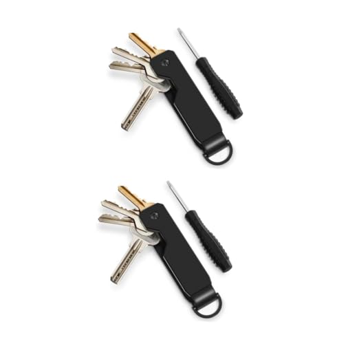 Porte clé noir compact Healvian fini les clés encombrantes avec cet organiseur
