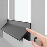Parapioggia per Porte in Gomma Autoadesivo 2M(6.56FT), Deflettore per Pioggia, Protezione Antipioggia per Esterni e Finestre Casa, Deviatori di Gocce di Pioggia - Resist(Size:5.5CM(2.16IN),Color:Nero)