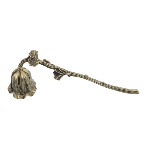 ANDRESLAD Dekorativer KerzenlöScher Mit Langem Griff Und Retro-Blumenmuster Metall FlammenlöScher FüR Sichere Dochtabdeckung Ideal FüR Weihnachten Partys Und Romantische AnläSse