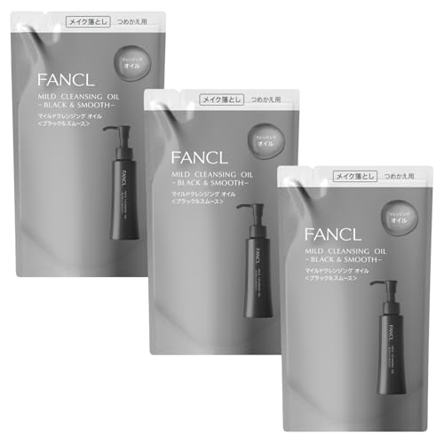 ファンケル FANCL (新) マイルド クレンジングオイル ＜ブラック＆スムース＞ 詰め替え用 115mL×3袋 クレンジング 毛穴 角栓 黒ずみ メイク落とし まつエクOKの商品画像（Amazon）