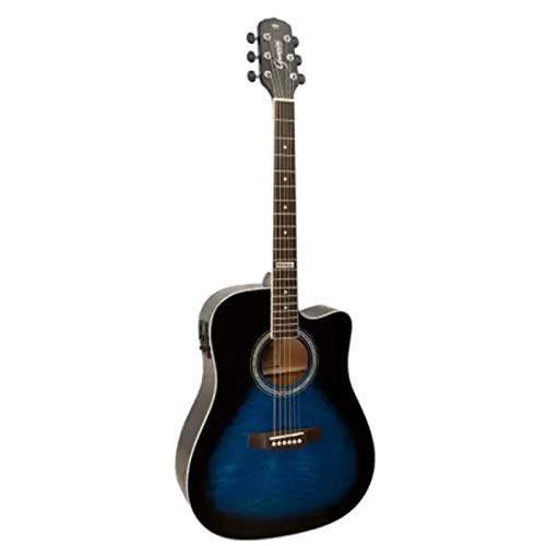Qual o Melhor Violão Folk de 2025? Melhores Ranking 5 Violao Eletroacustico Dreadnought FOLK Cutaway ACO GF-1D CEQ DARK Blue BURST Giannini