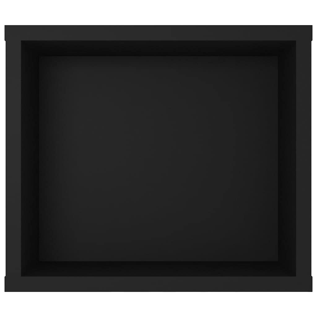 vidaXL Mueble de TV Colgante Madera contrachapada Negro 100x30x26,5 cm