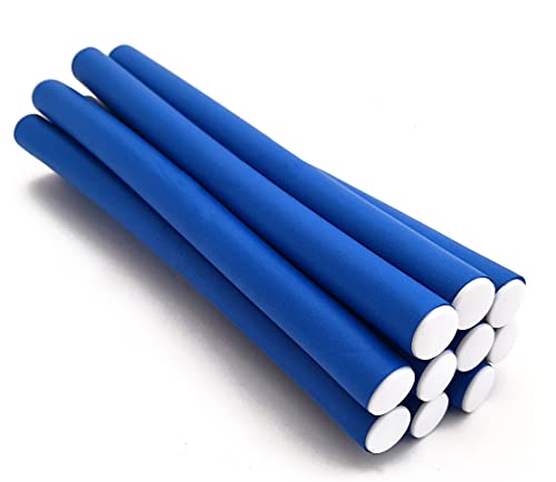 NIKO Lot de 10 tiges flexibles courtes de 14 mm – Rouleaux flexibles en mousse – Bigoudis légers flexibles pour boucles et vagues – Outil de coiffure pour salon...