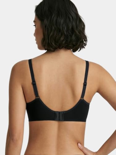 Image of Enamor Bamboo Cotton IB25, Women's Lace Plunge Bra - 3X Softer, 4X More Absorbent, Antimicrobial, Padded, Wirefree, High Coverage