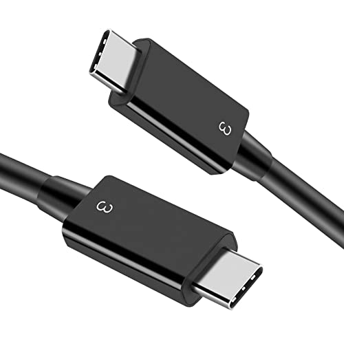 ALYYDBG Thunderbolt 3 Cable, 40Gbps Transfer/ 100W(20V,5A) Charging/ 5K@60Hz/ 0.7M/2.3FT, Ideal for Type-C Macbooks and Compatible with USB 3.1 Gen 1 and Gen 2 【Thunderbolt 3 Certified】