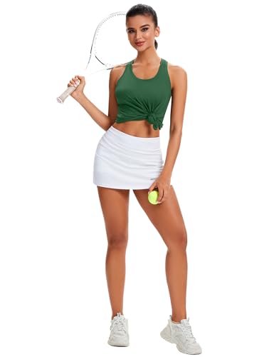 MathCat Women's Workout Tank Tops Racerback Sleeveless Tops Loose Fit Yoga Shirts Athletic Running Tank Top for Women4