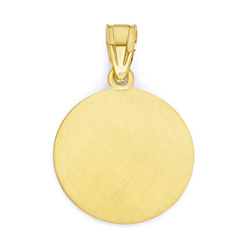 10k Two Tone Gold Saint Michael Pray for us Pendant Necklace3