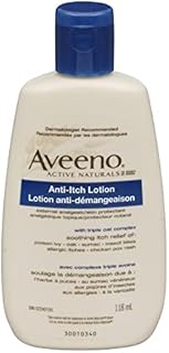 Aveeno Anti-Itch Concentrated Lotion with Calamine and Oat, Skin Protectant for Fast-Acting Itch Relief from Poison Ivy, Insect Bites, Chick Pox, and Allergic Itches, 4 fl. oz