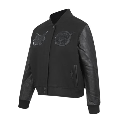 Image of Pro Standard Womens WNBA Classic Triple Black Varsity Jacket