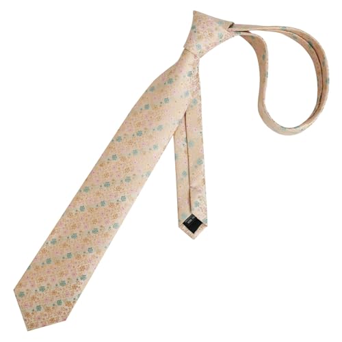Image of Alizeal Mens 3.15inches Exquisite Floral Tie with Small Flower Printed Pocket Square