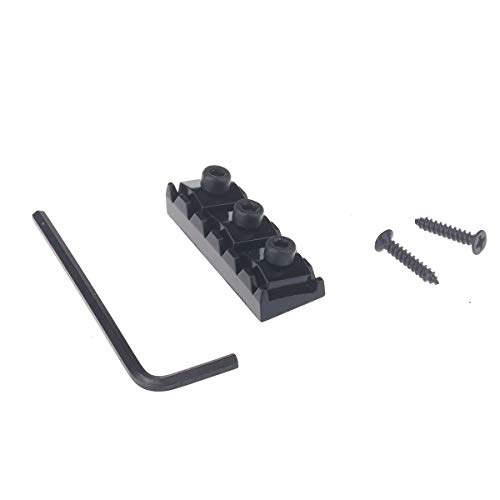 Musiclily 42mm Metal Guitar String Locking Nut for Floyd Rose Style Electric Guitar Tremolo Bridge Lock System, Black