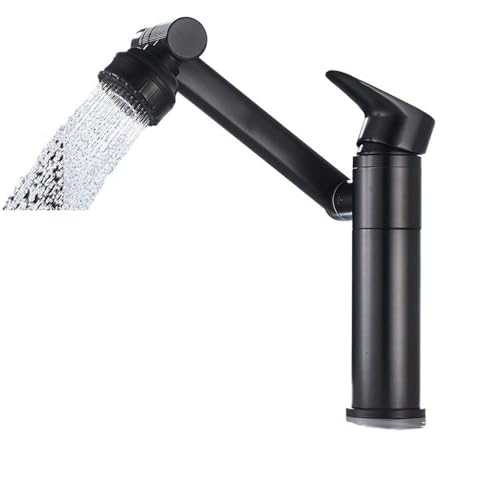 Stainless Steel Basin Faucet Universal Multi-function Hot And Cold Dual Use Bathroom Wash Basin Faucet(Black)