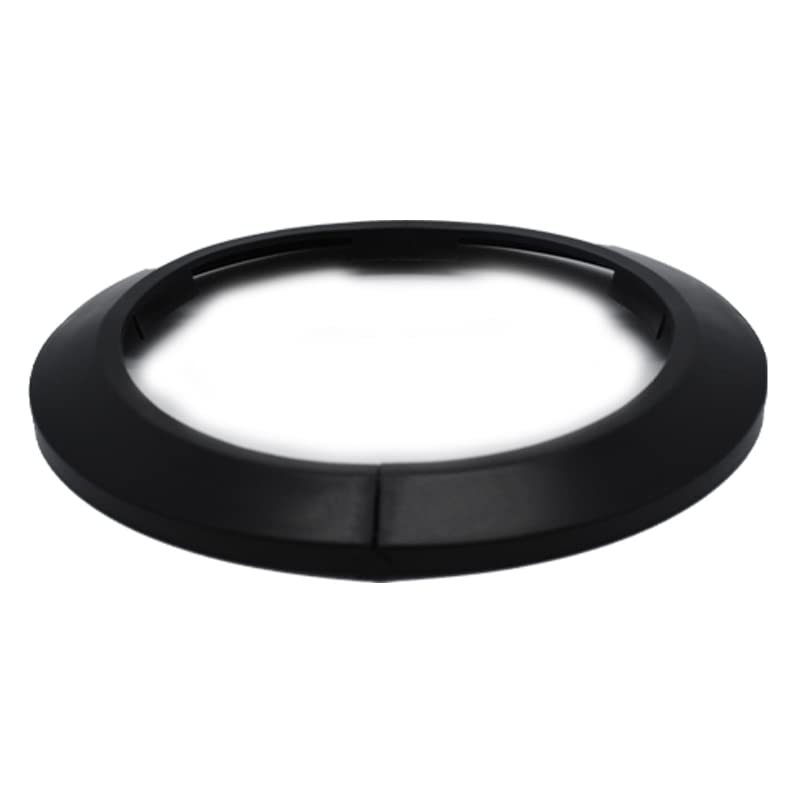 Indprod Fit 6.29" Outer Diameter Flange Water Pipe Cover Decoration Black Pipe Cover Radiator PP Plastic 160mm Escutcheon Collar for Wall Pipe Tube Decoration 2Pcs