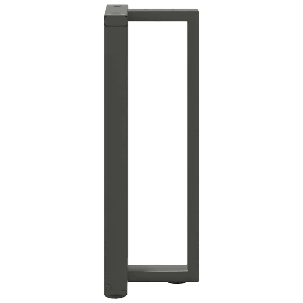 Nogi do stołu konsolowego w kształcie litery T ze stali malowanej proszkowo, 2 sztuki antracytowe, 38 x 25 x (72-73) cm z regulowanymi nóżkami poziomującymi, stabilne nogi meblowe do konsoli