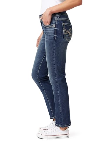 WallFlower Women's Luscious Curvy Straight 29" Mid-Rise Insta Stretch Juniors Jeans3