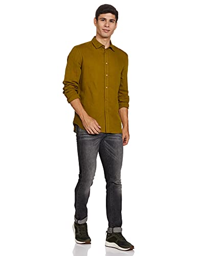 Image of Marks & Spencer Mens Solid Polyester Blend Collared Neck Regular Fit Easy Iron Shirt (Pack of 2)