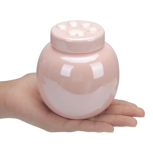 DiDiBirDi Cat Urn for Ashes, Medium Pink Dog Keepsake for Small Animals, Memorial Urn for Pets up to 12 lbs(Pink)